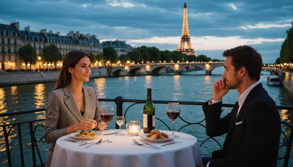 Dîner romantique au restaurant bord de seine à paris